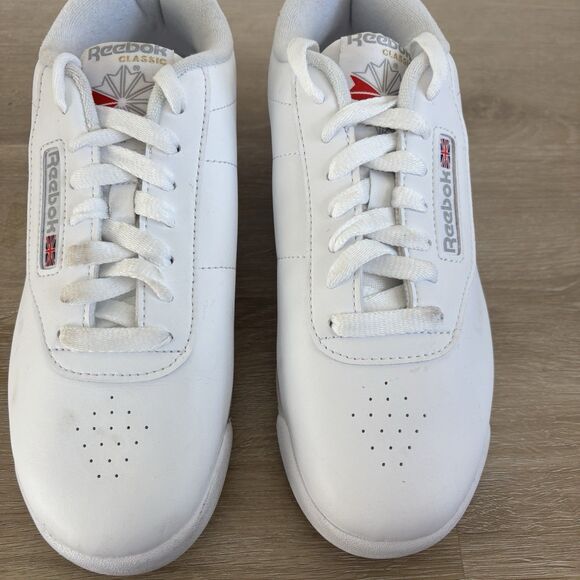 Reebok Classic Princess Women's White Leather Sneakers Running Shoes Size 8 - Picture 5 of 14
